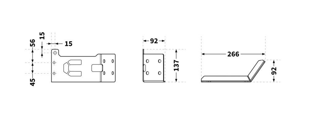 MOUNTING THE QS-BT1 ON A QS-CH1 COCKPIT dimensions
